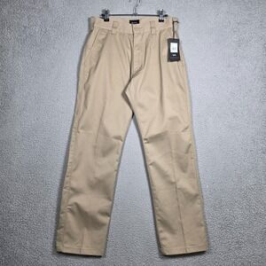 RVCA Pants Mens 30x30 Khaki The Big RVCA Chino Twill Relaxed 17" Leg Opening NEW